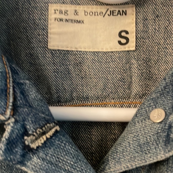 Rag & Bone denim jacket with leather sleeves - Picture 2 of 10
